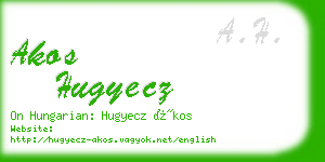 akos hugyecz business card